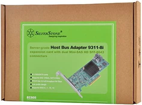 SilverStone Silverstone SST-ECS05 RAID-Contr valdiklis. PCIe x8 su 8x SAS/SATA (9311-