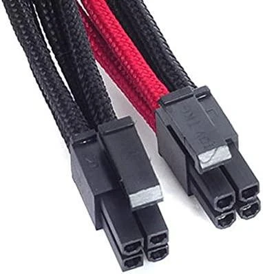SilverStone ATX/EPS 8-pin - ATX/EPS 8-pin, 0.3m, Juodai-raudona (SST-PP07-EPS8BR)