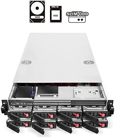 Serveris SilverStone RM22-308 Rackmount Server Gehäuse, 2U, E-ATX - juodas