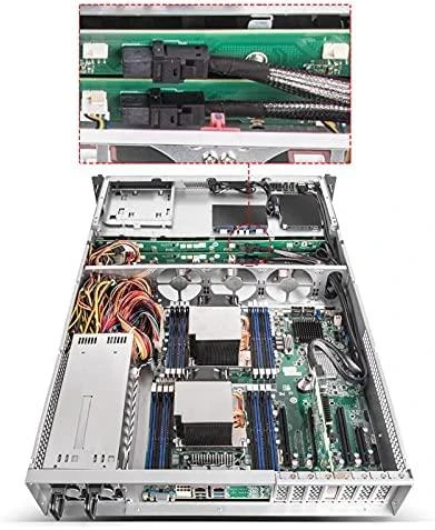 Serveris SilverStone RM22-308 Rackmount Server Gehäuse, 2U, E-ATX - juodas