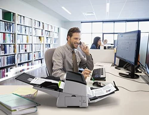 Fujitsu fi-7600 600 x 600 DPI ADF + mechaninio padavimo skeneris Juoda, Balta A3
