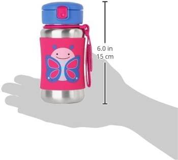 SKIP HOP gertuvė su šiaudeliu 12m+ 350ml Zoo Butterfly 252517