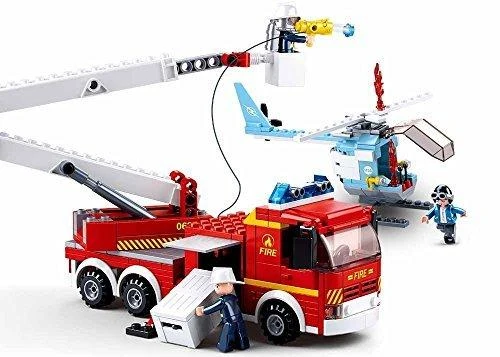 SLUBAN Ugniagesių sunkvežimis su helikopteriu (394PCS), M38-B0627