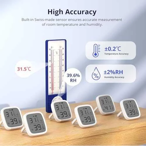 Sonoff SNZB-02D Zigbee 3.0 temperatūros ir drėgmės sensorius su LCD ekranu