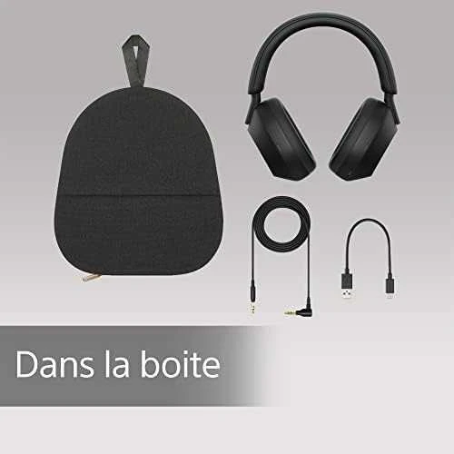 Sony WH-1000XM5 ausinių komplektas su priedais