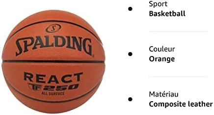 Spalding React TF-250 76801Z krepšinio kamuolys