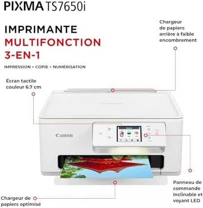 Spausdintuvas Canon | daugiafunkcis įrenginys | PIXMA TS7650i | Inkjet | Spalvotas | A4 | Wi-Fi | Baltas