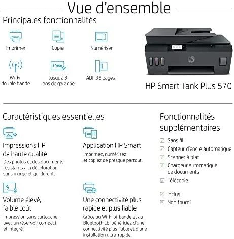 Hewlett Packard (HP) HP Smart Tank Plus 570 belaidis daugiafunkcis spausdintuvas, spalvotas, spausdinimo skirtukas namams, spausdinimas, nuskaitymas, kopijavimas, automatinis dokumentų tiektuvas, belaidis, nuskaitymas į PDF