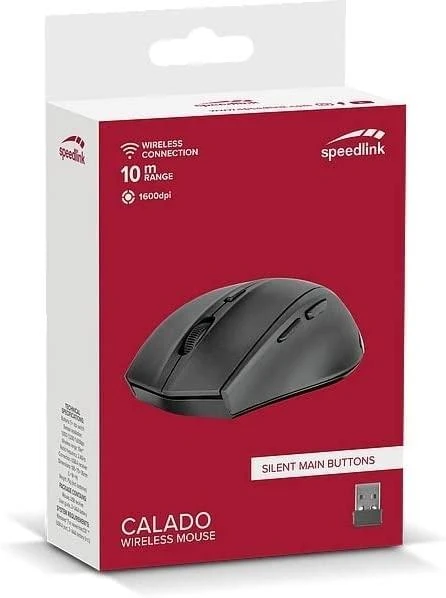 Speedlink Calado tyli belaidė pelė su USB nano imtuvu, juoda