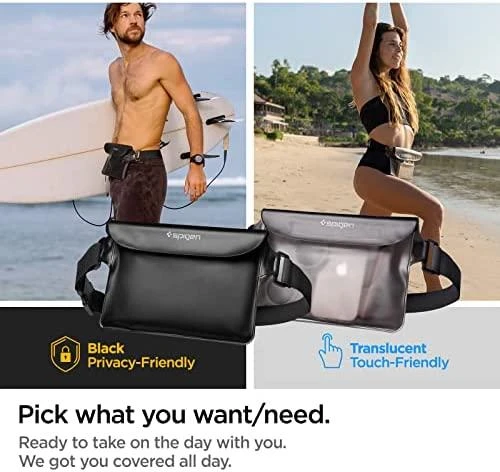 Spigen Aqua Shield A621 vandeniui atsparus dėklas hip bag + floating – juodas
