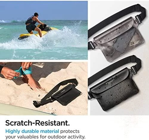 Spigen Aqua Shield A621 vandeniui atsparus dėklas hip bag + floating – juodas