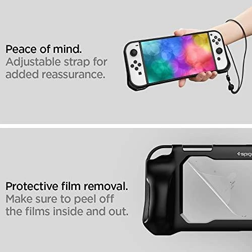 Spigen Rugged Armor, juodos spalvos – Nintendo Switch OLED