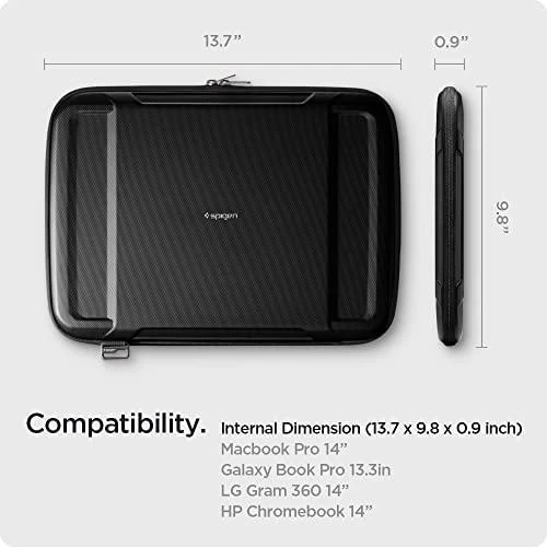Spigen Rugged Armor Pro, juodos spalvos – MacBook Pro 14″ M5 2025/M4 2024/M3 2023/M2 2023/M1 2021