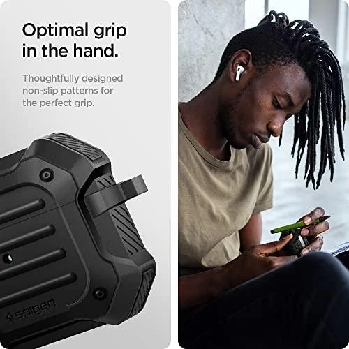 Dėklas Spigen Tough Armor, juodas - AirPods 3
