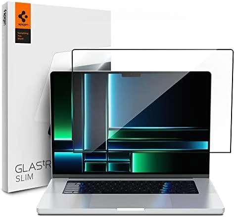 „Spigen Glas.tR Slim“ 1 pakuotė – „MacBook Pro 14“ M4 2024/M3 2023/M2 2023/M1 2021