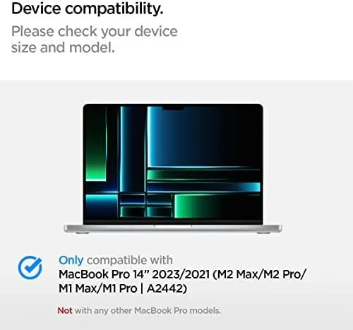 „Spigen Glas.tR Slim“ 1 pakuotė – „MacBook Pro 14“ M4 2024/M3 2023/M2 2023/M1 2021
