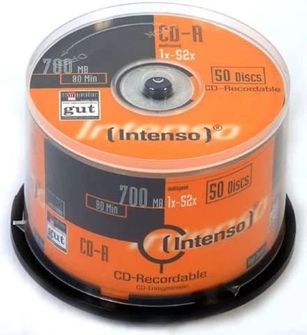 INTENSO 1001125 CD-R Intenso [ torto dėžutė 50 | 700 MB | 52x ]
