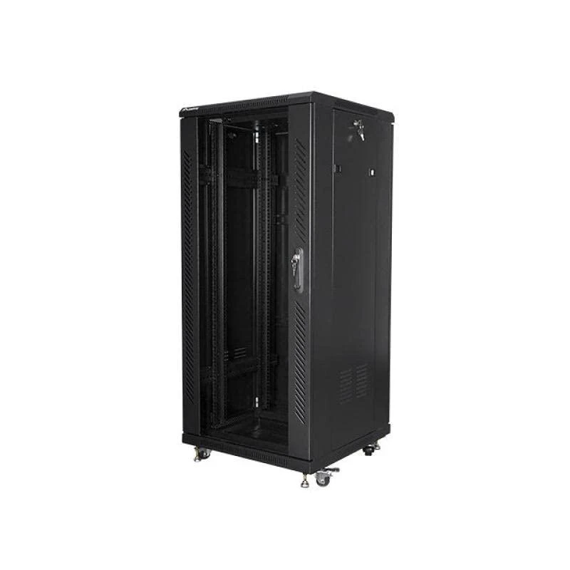 LANBERG FF01-6627-12B-KPL laisvai pastatomas stovas 19 išmontuojamas plokščias paketas 27U/600x600mm juodas