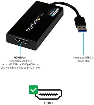 StarTech USB-A - 0.1 m Juodas (USB32HD4K)