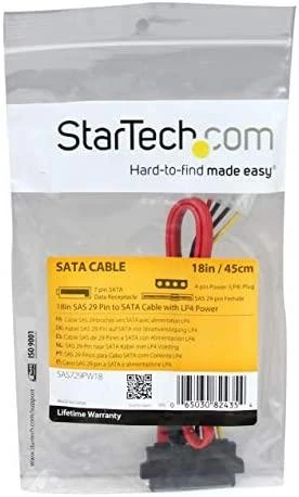 StarTech SFF 8482 – SATA, 0,45 m, raudona (SAS729PW18)