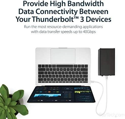 USB kabelis StarTech USB-C – USB-C 0,5 m baltas (TBLT34MM50CW)