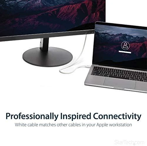 USB kabelis StarTech USB-C – USB-C 0,5 m baltas (TBLT34MM50CW)
