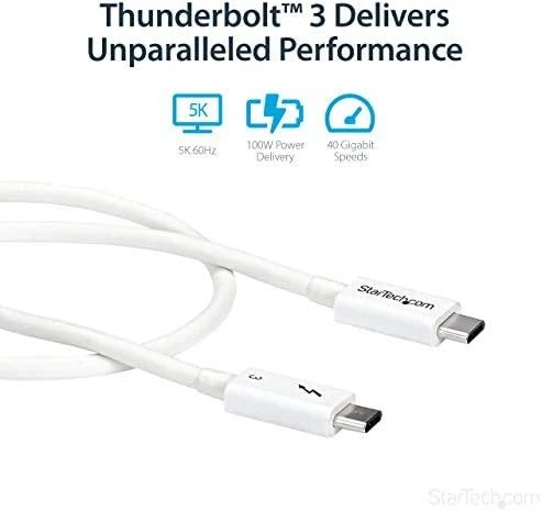 USB kabelis StarTech USB-C – USB-C 0,5 m baltas (TBLT34MM50CW)