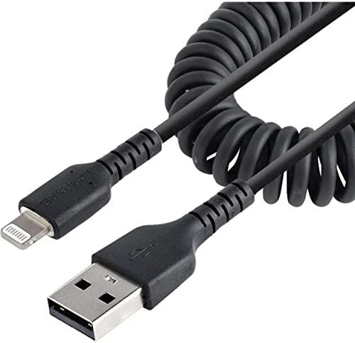 Kabelis USB StarTech USB-A - Lightning 0,5 m Juodas (RUSB2ALT50CMBC)