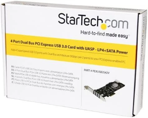 Kontroler StarTech PCIe 2.0 x4 - 4x USB 3.0 (PEXUSB3S42V)