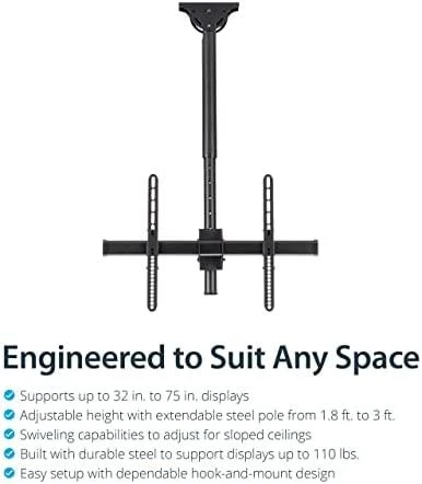 StarTech Laikiklis sufitowy FPCEILPTBSP 32'' - 75''
