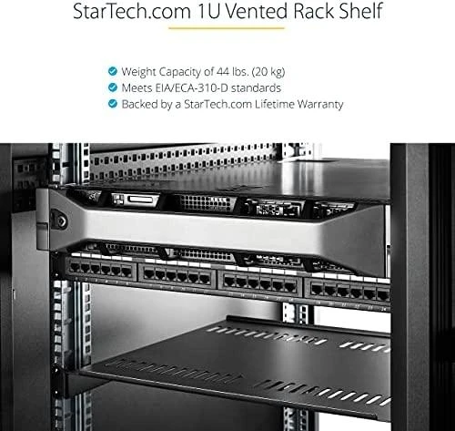 StarTech 19'' 1U lentyna Juoda (CABSHELFV1U)