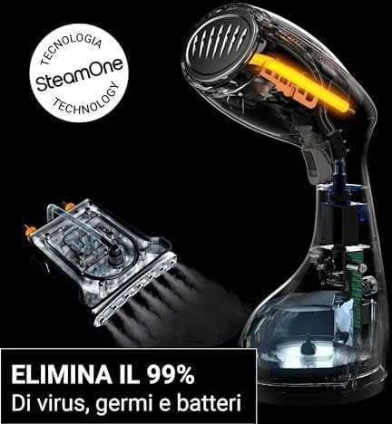 Garinis drabužių valytuvas SteamOne sTravel  (1400 W, juodos spalvos)