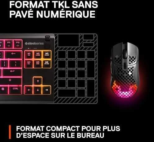 Žaidimų klaviatūra SteelSeries Apex 3 TKL, US kalba, Juodos spalvos