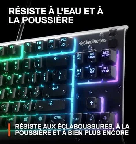 Žaidimų klaviatūra SteelSeries Apex 3 TKL, US kalba, Juodos spalvos