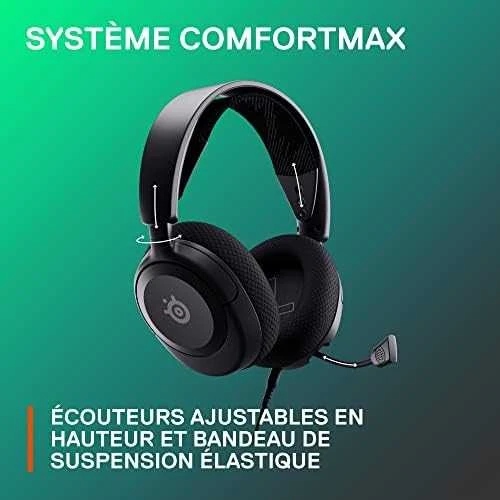 Ausinės žaidimams Arctis Nova 1 Over-Ear, Su mikrofonu, Juodos spalvos