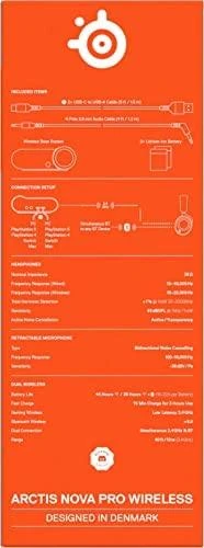 Belaidės ausinės žaidimams SteelSeries Arctis Nova Pro, Skirta PC ir PlayStation, Juodos spalvos