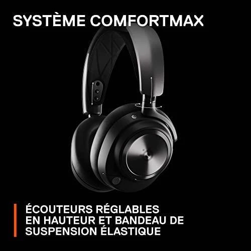 Belaidės ausinės žaidimams SteelSeries Arctis Nova Pro, Skirta PC ir PlayStation, Juodos spalvos