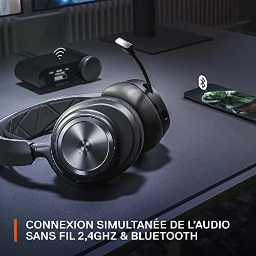 Belaidės ausinės žaidimams SteelSeries Arctis Nova Pro, Skirta PC ir PlayStation, Juodos spalvos