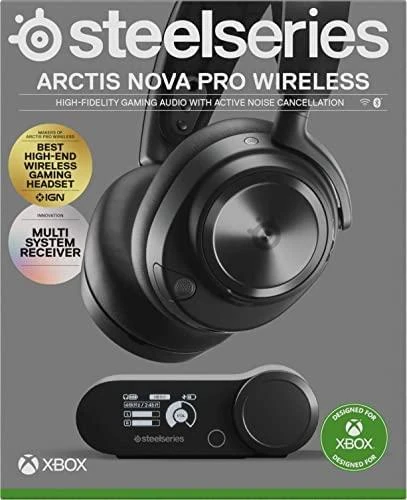 Belaidės ausinės žaidimams SteelSeries Arctis Nova Pro Wireless X, Juodos spalvos