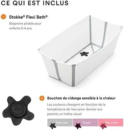 Stokke Flexi Bath - sulankstoma vaikiška vonia | Baltas