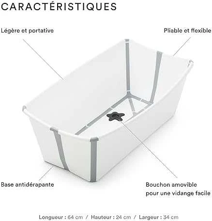 Stokke Flexi Bath - sulankstoma vaikiška vonia | Baltas
