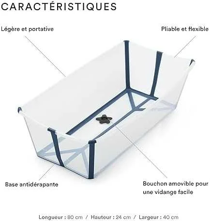 Stokke Flexi Bath - X-Large sulankstoma kūdikio vonelė | Baltas