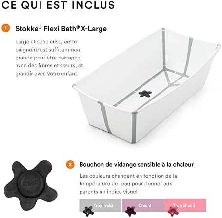 Stokke Flexi Bath - X-Large sulankstoma kūdikio vonelė | Baltas