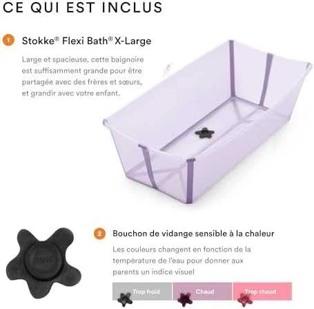 Stokke Flexi Bath - X-Large sulankstoma kūdikio vonelė | Levandos