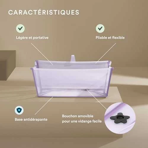 Stokke Flexi Bath - X-Large sulankstoma kūdikio vonelė | Levandos