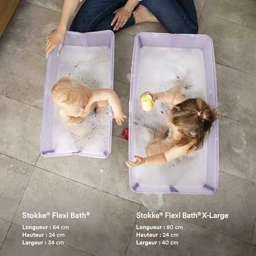 Stokke Flexi Bath - X-Large sulankstoma kūdikio vonelė | Skaidri žalia