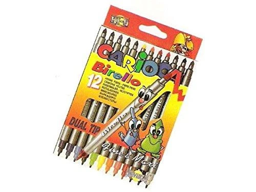 Flomasteriai CARIOCA BIRELLO, dvipusiai, 12 spalvų