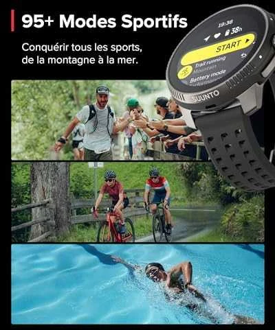 Išmanusis laikrodis Suunto Race Titanium Charcoal, Tamsiai pilkos spalvos korpusas su juodos spalvos dirželiu