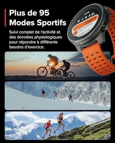 Išmanusis laikrodis Suunto Vertical Titanium Solar Canyon, Titano spalvos korpusas su oranžinės spalvos dirželiu