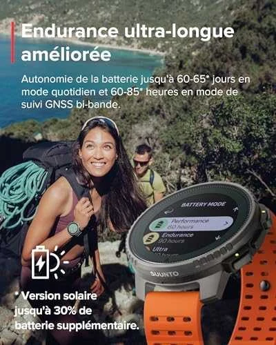 Išmanusis laikrodis Suunto Vertical Titanium Solar Canyon, Titano spalvos korpusas su oranžinės spalvos dirželiu
